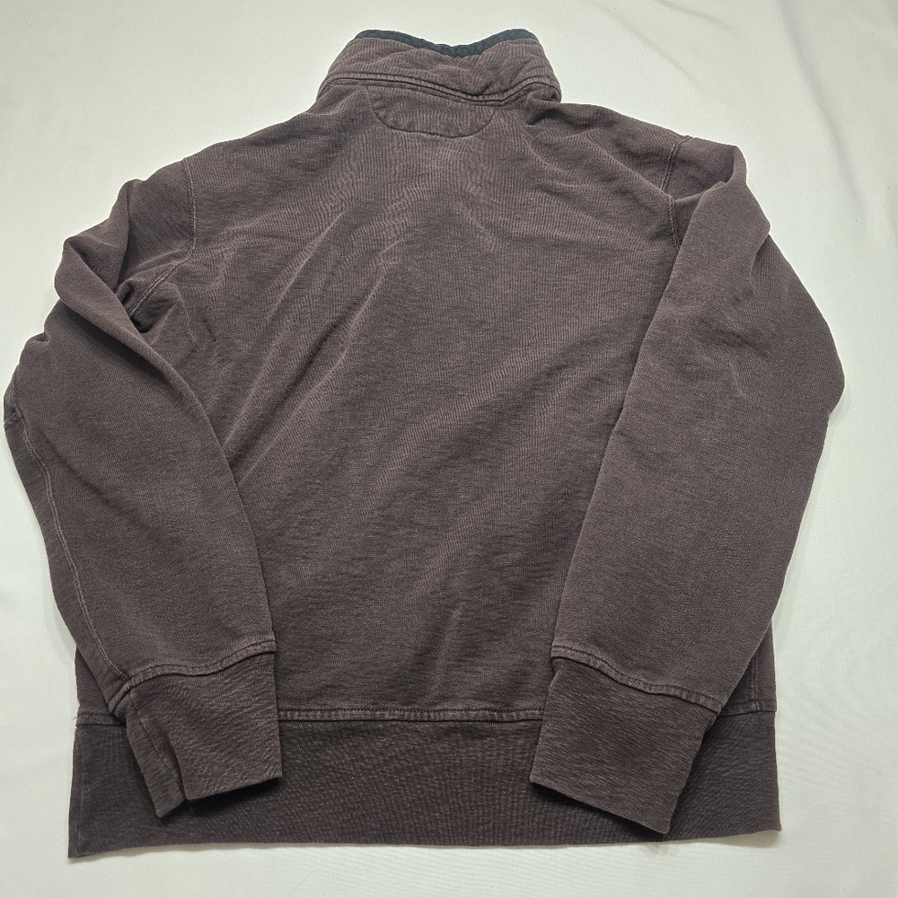 Vintage Polo Ralph Lauren Brown Pullover 1/4 Zip Snap Sweatshirt Size Large - Picture 6 of 6